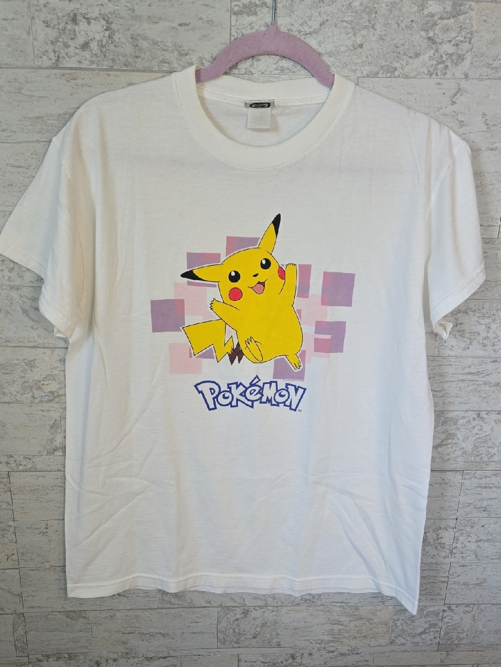 Vintage 1999 Pokémon Pikachu Graphic Tee - White  Nintendo XL Youth 90s